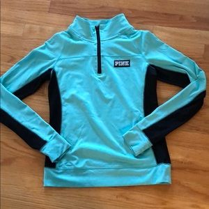 PINK quarter zip workout top